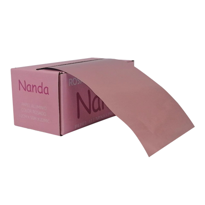 Papel aluminio liso rosado
